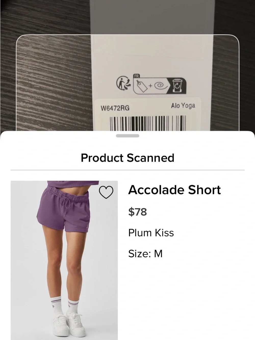 Alo Accolade Shorts Plum Kiss size medium NWT